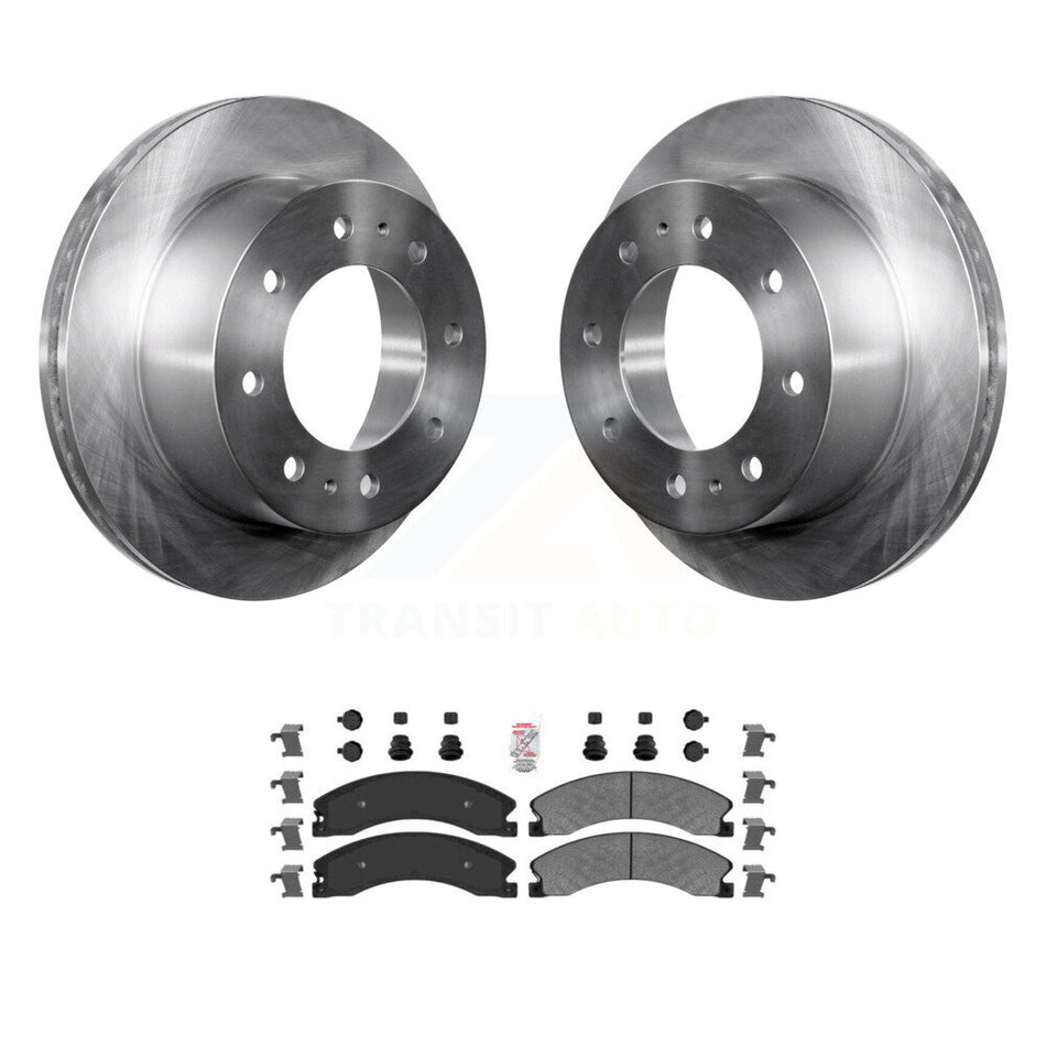 Rear Brake Rotors & Semi-Metallic Pad Kit For GMC Chevrolet Sierra 2500 HD Silverado 3500 K8A-100963