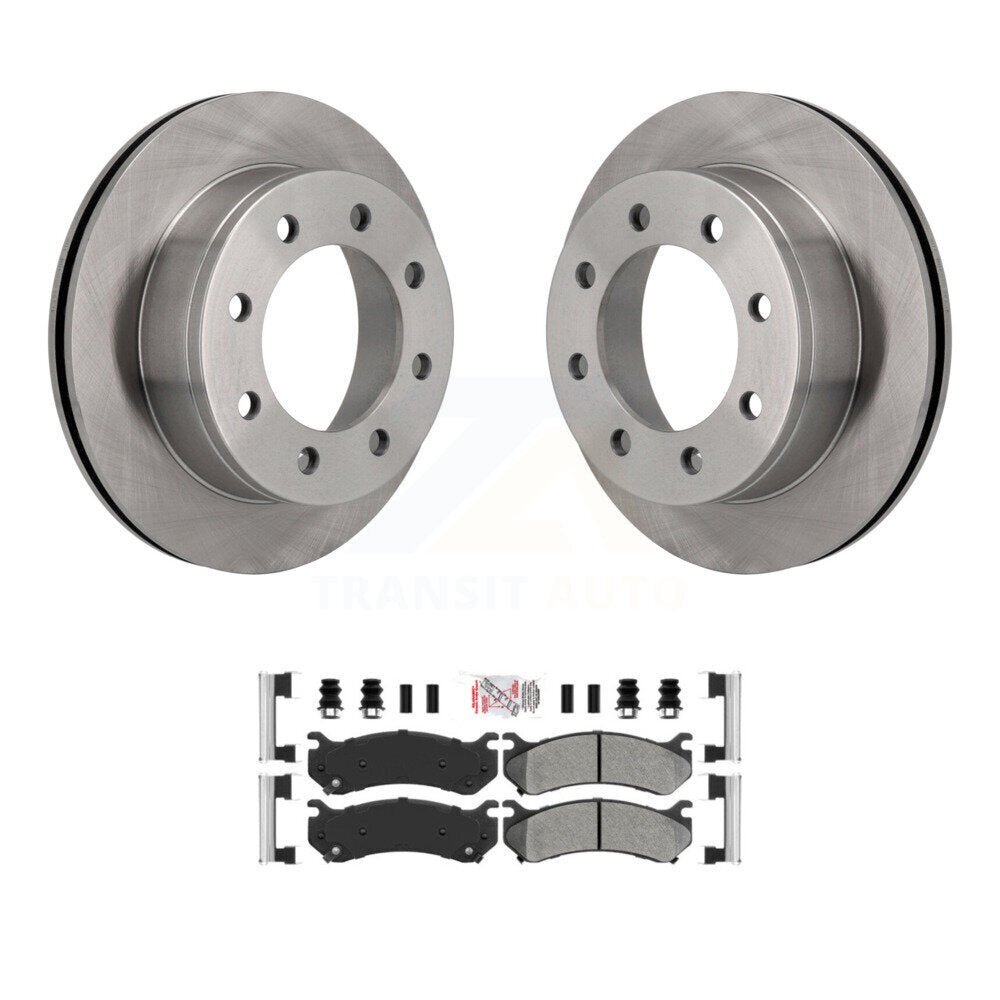 Rear Brake Rotor Semi-Metallic Pad Kit For Chevrolet GMC Sierra 2500 HD Silverado 3500 XL K8A-100988