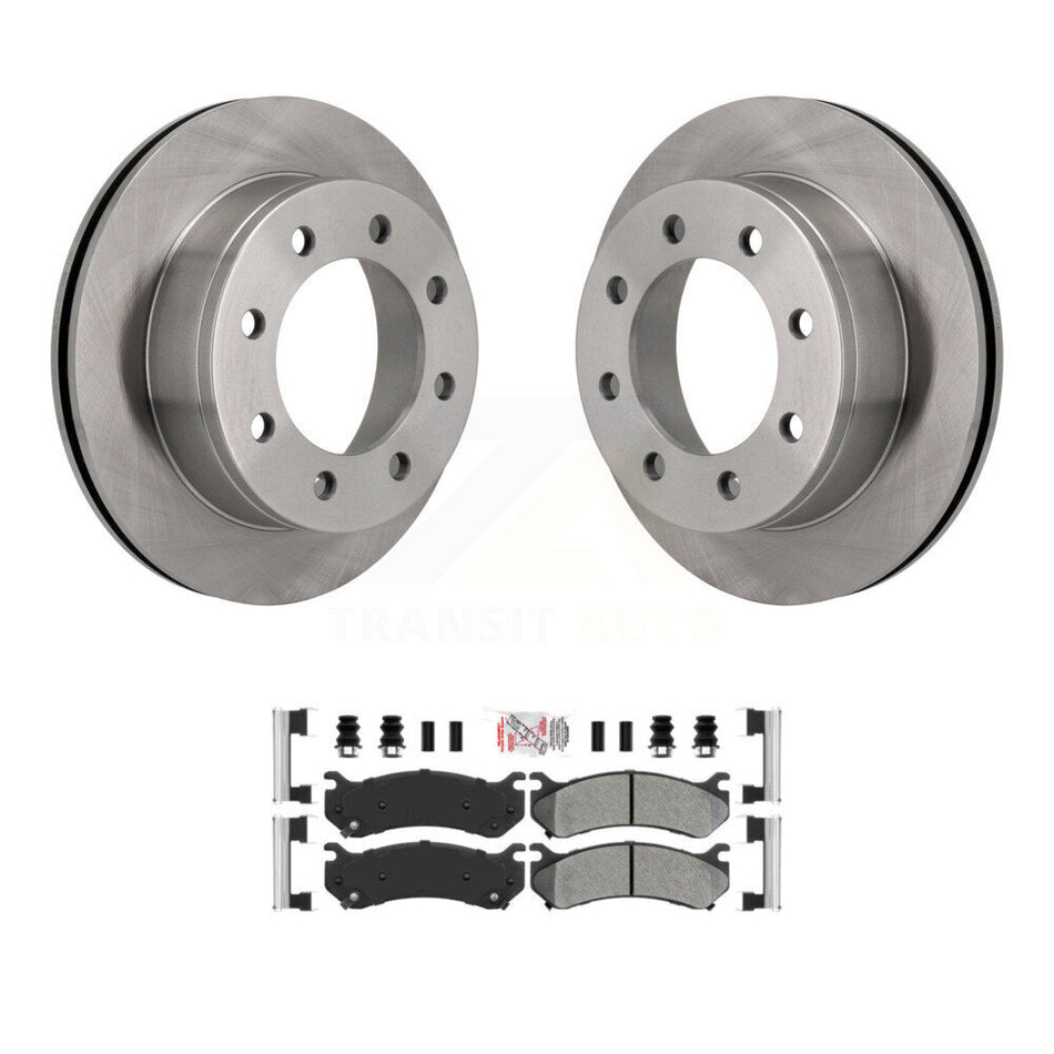 Rear Brake Rotor Semi-Metallic Pad Kit For Chevrolet GMC Sierra 2500 HD Silverado 3500 XL K8A-100988