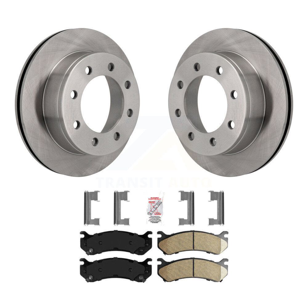 Rear Brake Rotors Ceramic Pad Kit For Chevrolet GMC Sierra 2500 HD Silverado 3500 Classic K8A-100989