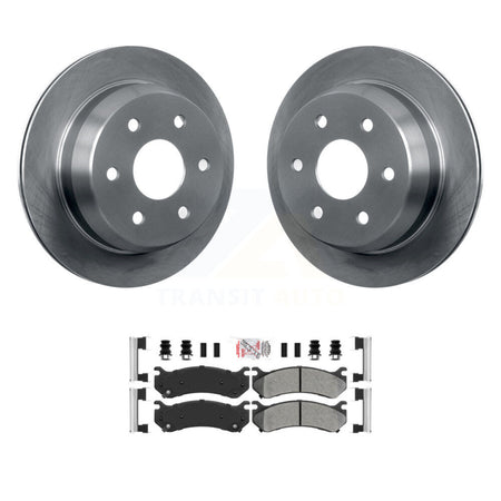 Rear Brake Rotors Semi-Metallic Pad Kit For 2003 Chevrolet Silverado 2500 HD Suburban GMC K8A-100990