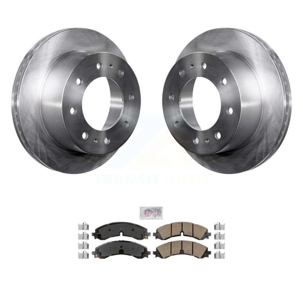 Rear Disc Brake Rotor And Ceramic Pad Kit For GMC Chevrolet Sierra 2500 HD Silverado 3500 K8A-100993