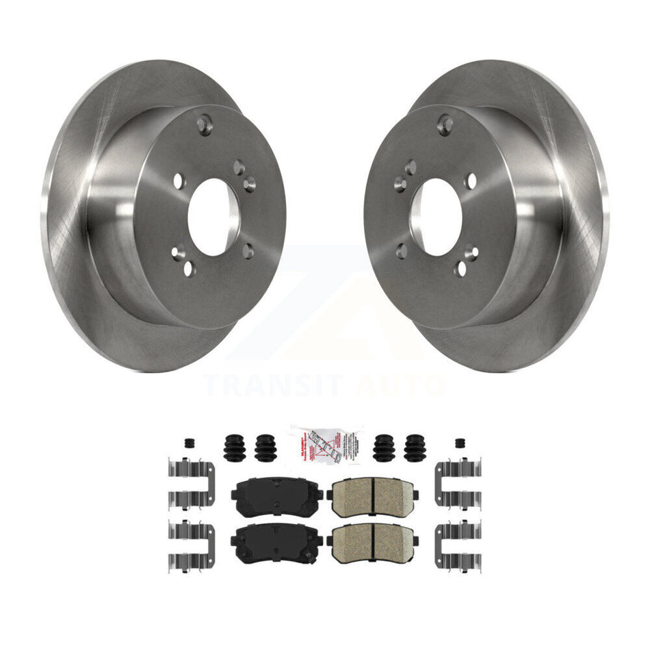 Rear Disc Brake Rotors And Ceramic Pads Kit For 2006-2010 Hyundai Accent Kia Rio5 Rio K8A-101001