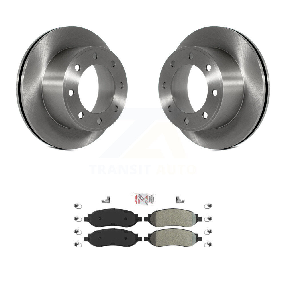 Rear Disc Brake Rotor And Semi-Metallic Pad Kit For 2005-2007 Ford F-350 Super Duty F-250 K8A-101021