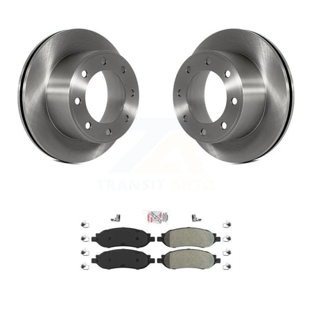 Rear Disc Brake Rotor And Semi-Metallic Pad Kit For 2005-2007 Ford F-350 Super Duty F-250 K8A-101021