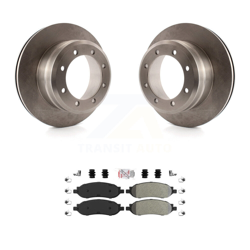Rear Brake Rotors & Semi-Metallic Pad Kit For Ford F-250 Super Duty With Dual Wheels K8A-101022