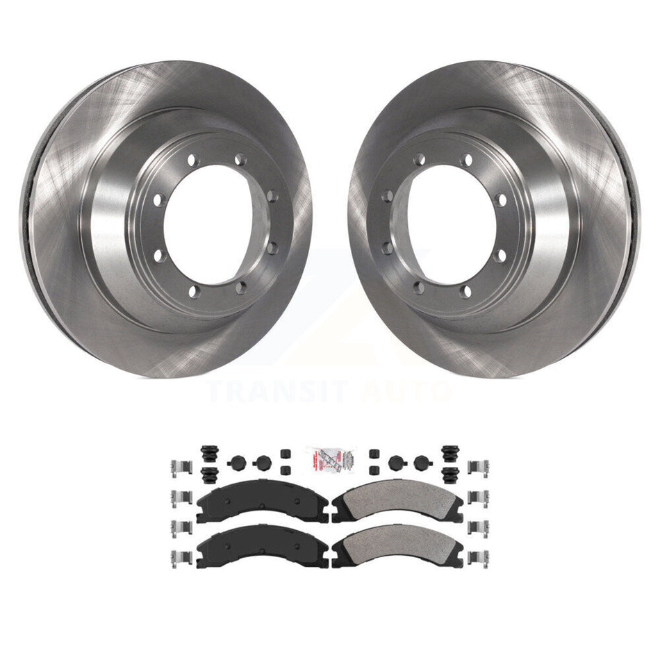 Rear Disc Brake Rotors And Semi-Metallic Pads Kit For Ford E-450 Super Duty K8A-101057