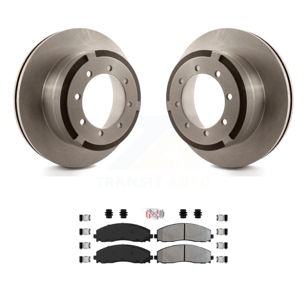 Rear Disc Brake Rotors And Semi-Metallic Pads Kit For Ford F-350 Super Duty F-250 F-450 K8A-101064