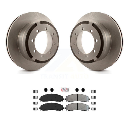 Rear Disc Brake Rotors And Semi-Metallic Pads Kit For Ford F-350 Super Duty F-250 F-450 K8A-101064