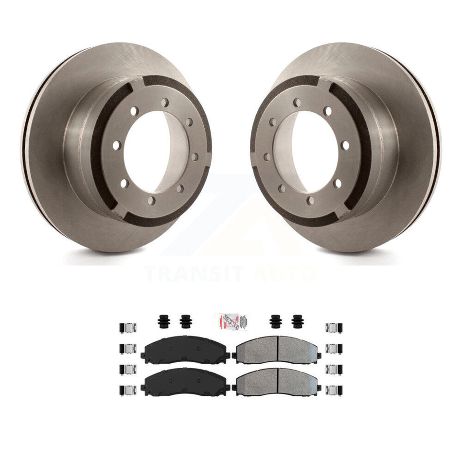 Rear Disc Brake Rotors And Semi-Metallic Pads Kit For Ford F-350 Super Duty F-250 F-450 K8A-101064