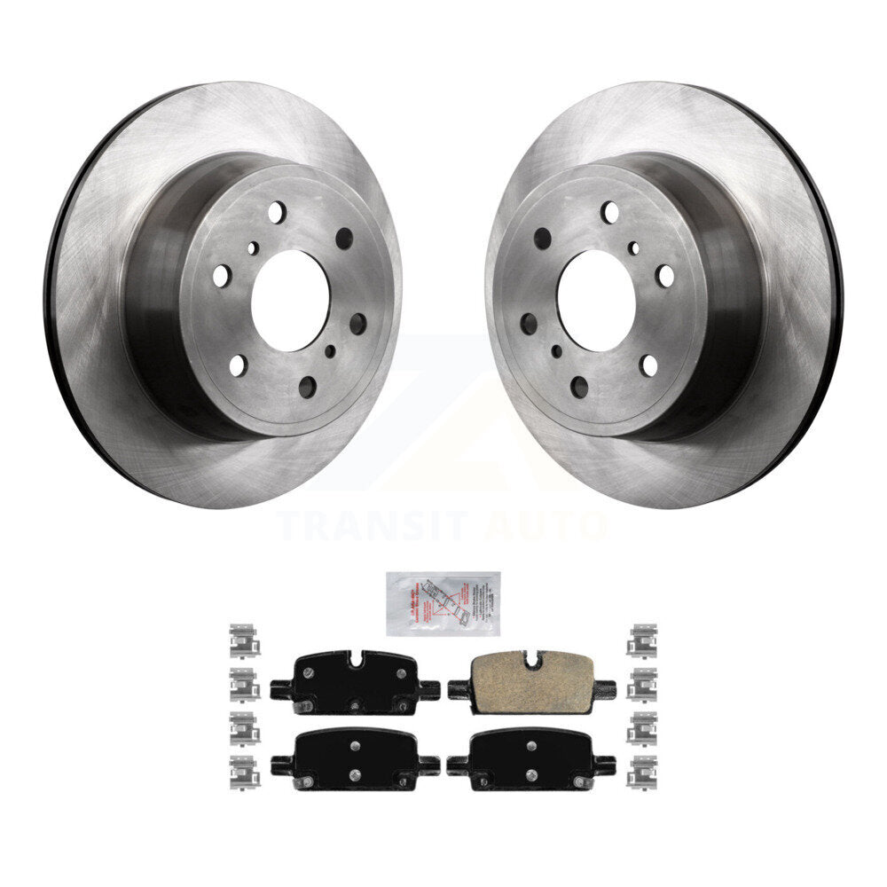 Rear Disc Brake Rotors Ceramic Pad Kit For 2019 GMC Sierra 1500 With Manual Parking K8A-101070