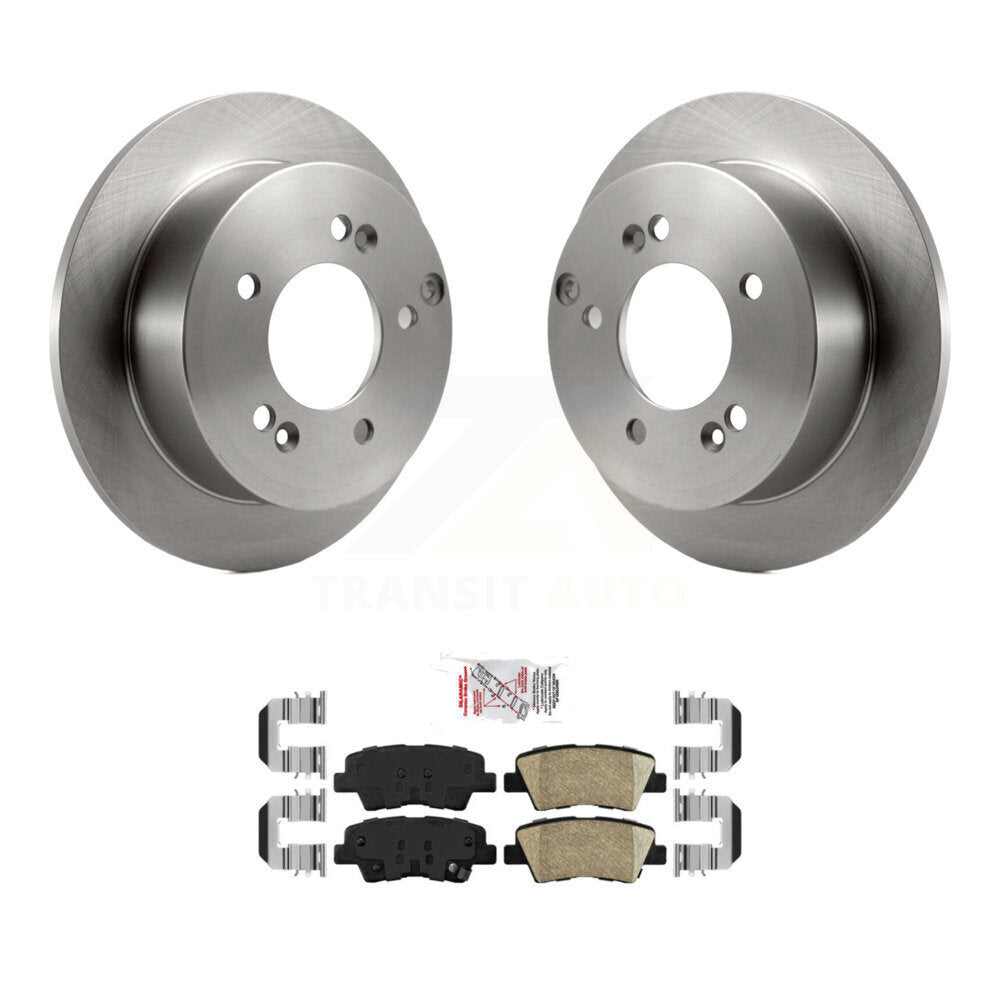 Rear Disc Brake Rotors And Ceramic Pads Kit For Hyundai Sonata 2.4L K8A-101075