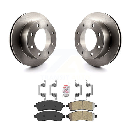 Rear Disc Brake Rotor And Semi-Metallic Pad Kit For Ford F-350 Super Duty F-250 Excursion K8A-101087