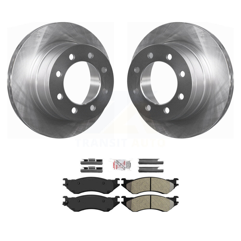 Rear Disc Brake Rotors And Semi-Metallic Pads Kit For Dodge Ram 1500 3500 2500 K8A-101095