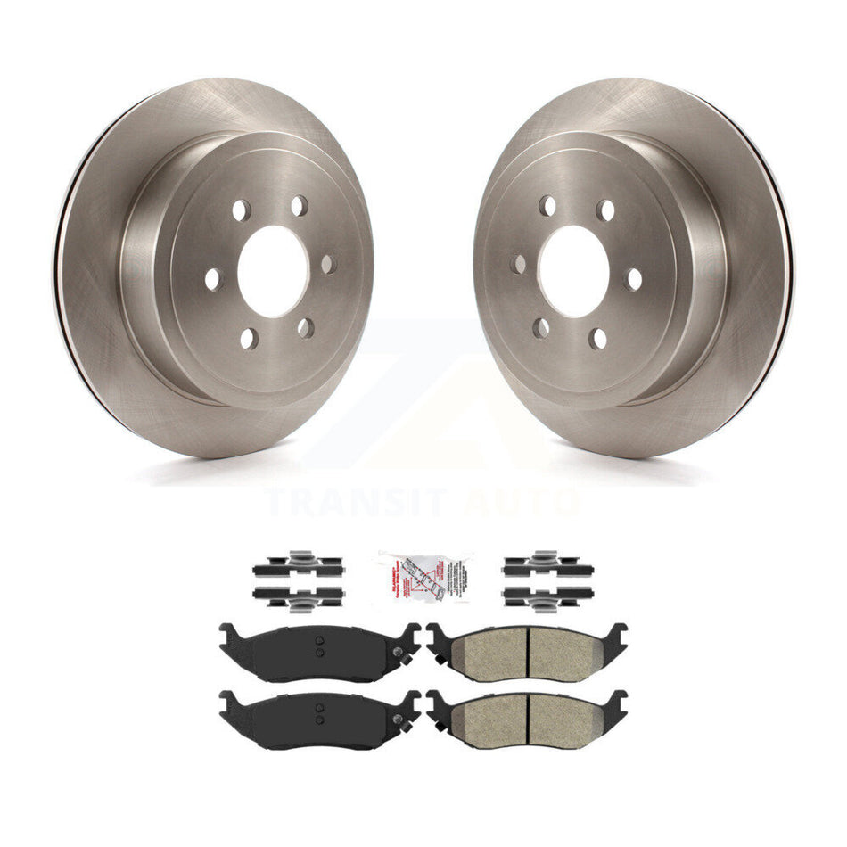 Rear Disc Brake Rotors And Semi-Metallic Pads Kit For 2003 Dodge Durango K8A-101097