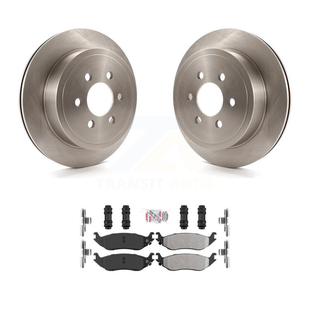 Rear Disc Brake Rotors And Semi-Metallic Pads Kit For 2003 Dodge Durango K8A-101098