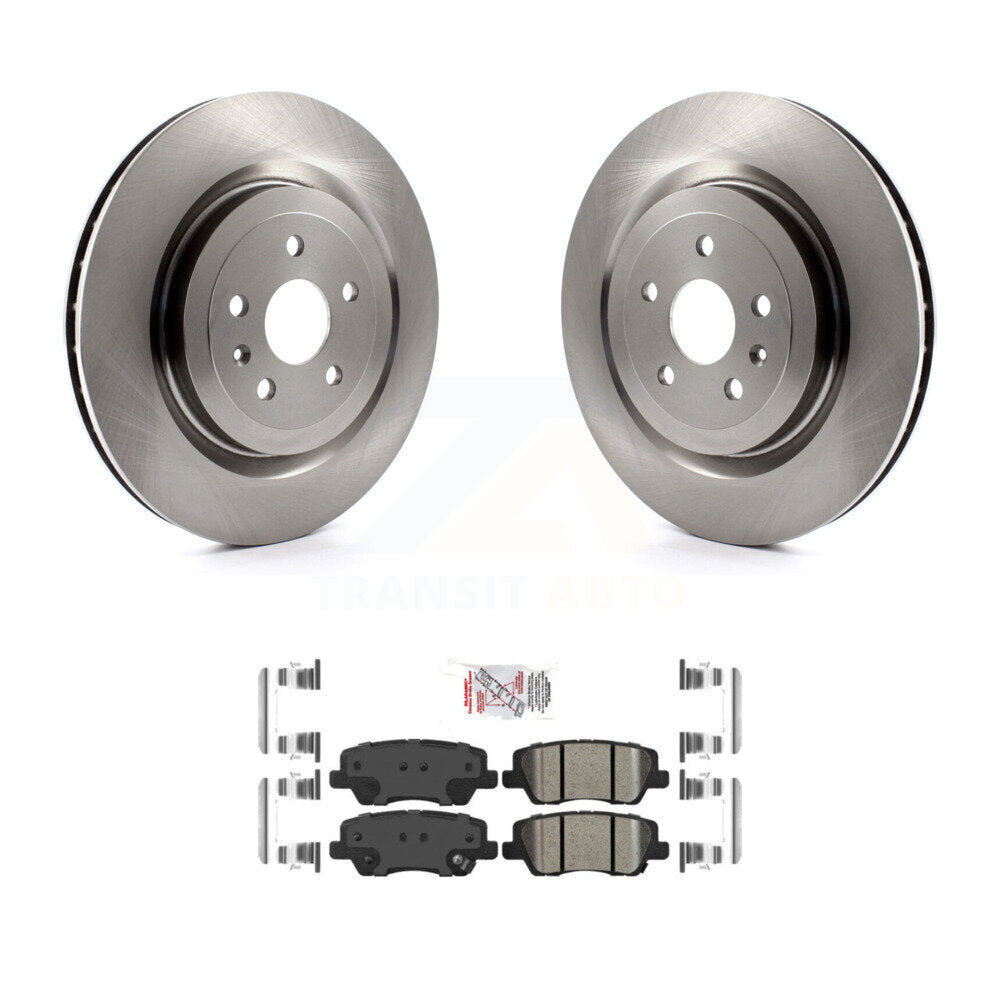 Rear Disc Brake Rotors And Ceramic Pads Kit For 2015 Cadillac CTS 6.2L K8A-101108