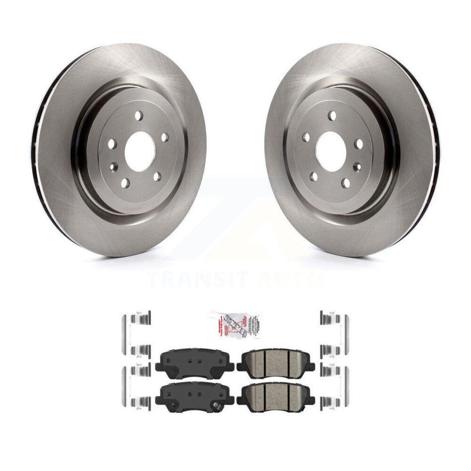 Rear Disc Brake Rotors And Ceramic Pads Kit For 2015 Cadillac CTS 6.2L K8A-101108