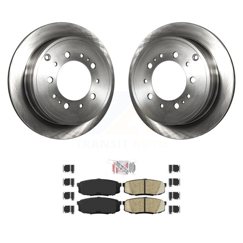 Rear Disc Brake Rotors Ceramic Pad Kit For Toyota Tundra Sequoia Lexus LX570 Land Cruiser K8A-101113