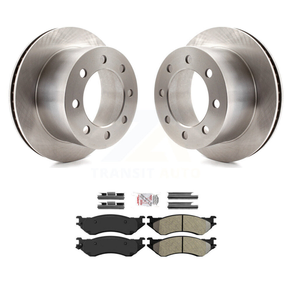 Rear Disc Brake Rotors And Semi-Metallic Pads Kit For 2001-2002 Dodge Ram 2500 3500 K8A-101135