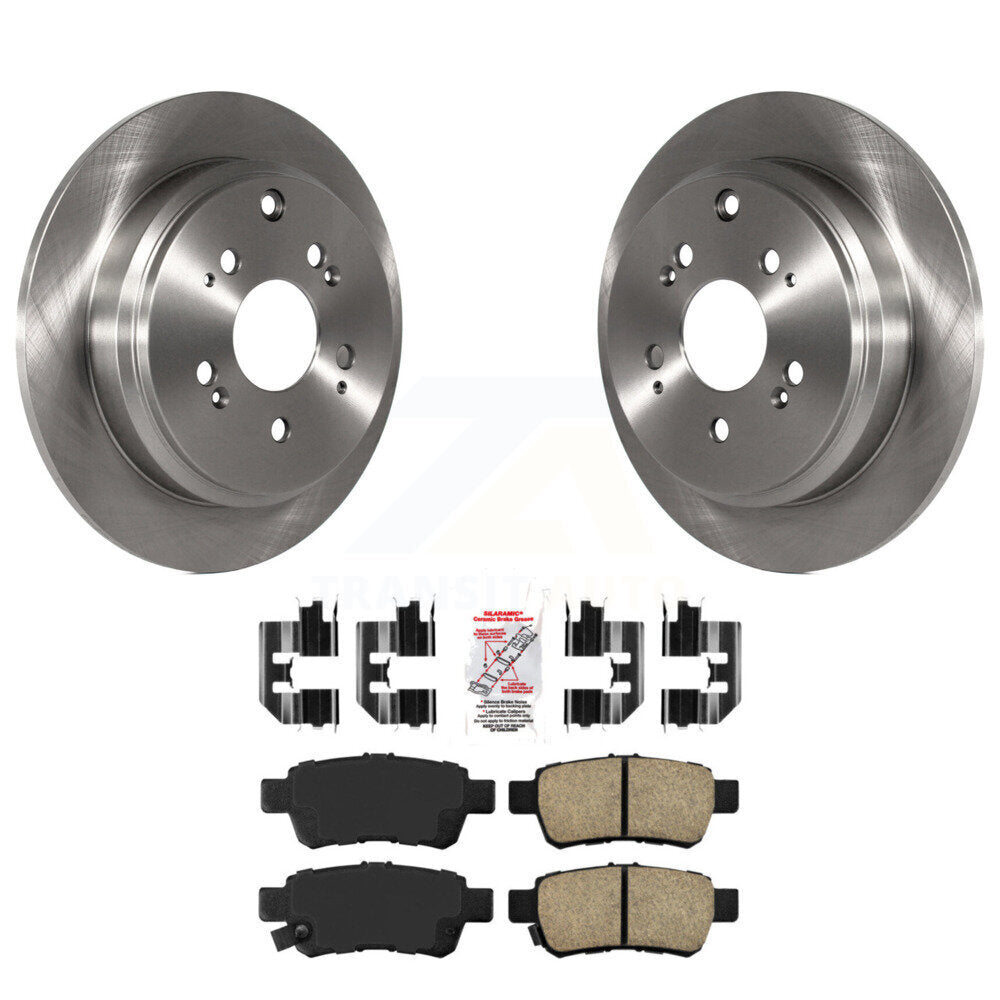 Rear Disc Brake Rotors And Ceramic Pads Kit For 2005-2010 Honda Odyssey K8A-101143