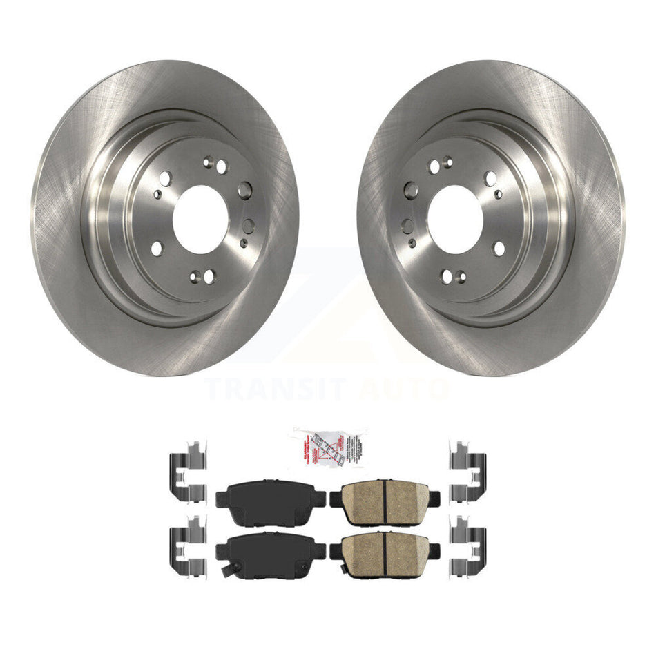 Rear Disc Brake Rotors And Ceramic Pads Kit For 2009-2014 Acura TL K8A-101163