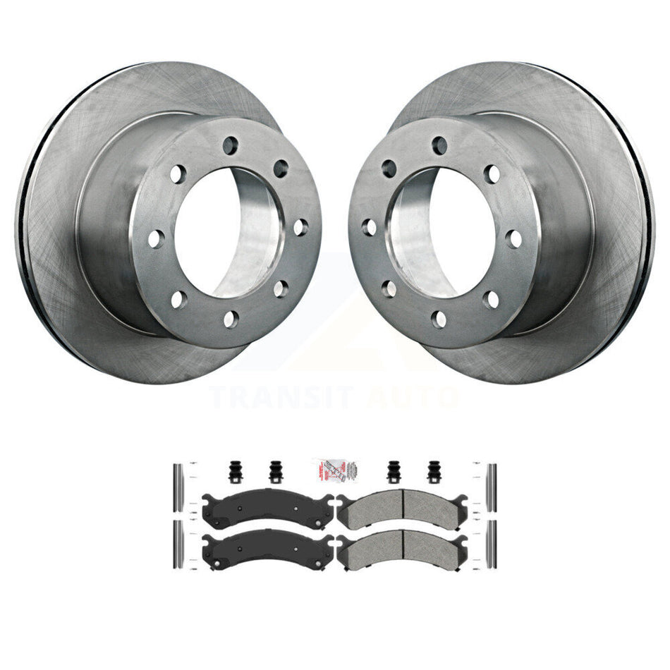 Rear Brake Rotor Semi-Metallic Pad Kit For Chevrolet GMC Silverado 3500 Sierra HD Classic K8A-101172