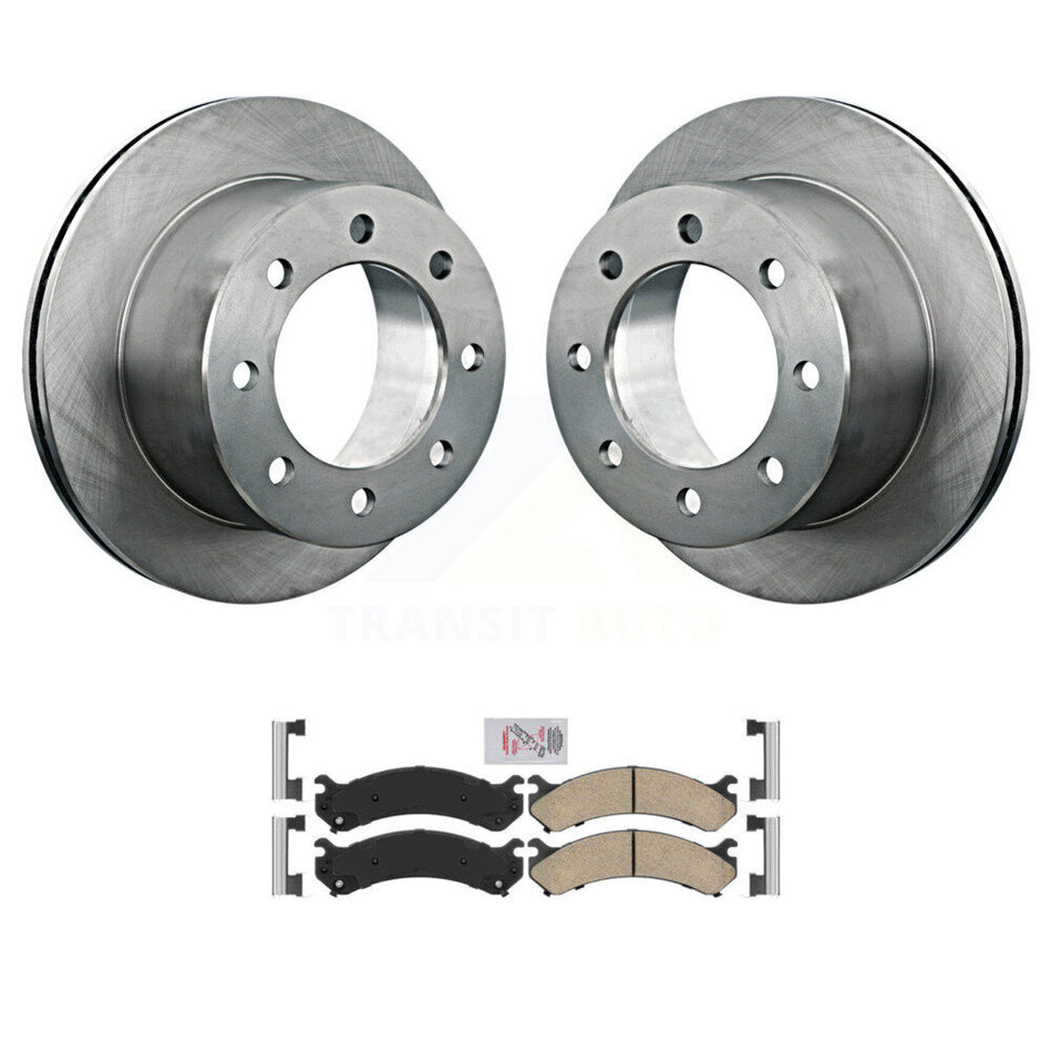 Rear Disc Brake Rotors Ceramic Pad Kit For Chevrolet GMC Silverado 3500 Sierra HD Classic K8A-101174