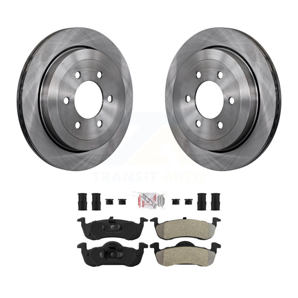 Rear Brake Rotors & Semi-Metallic Pad Kit For 2007-2017 Ford Expedition Lincoln Navigator K8A-101178