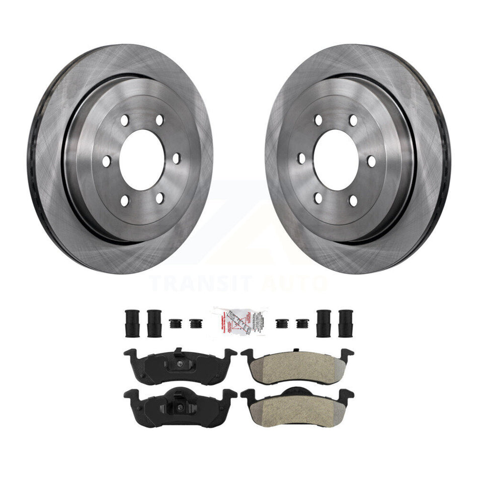 Rear Brake Rotors & Semi-Metallic Pad Kit For 2007-2017 Ford Expedition Lincoln Navigator K8A-101178