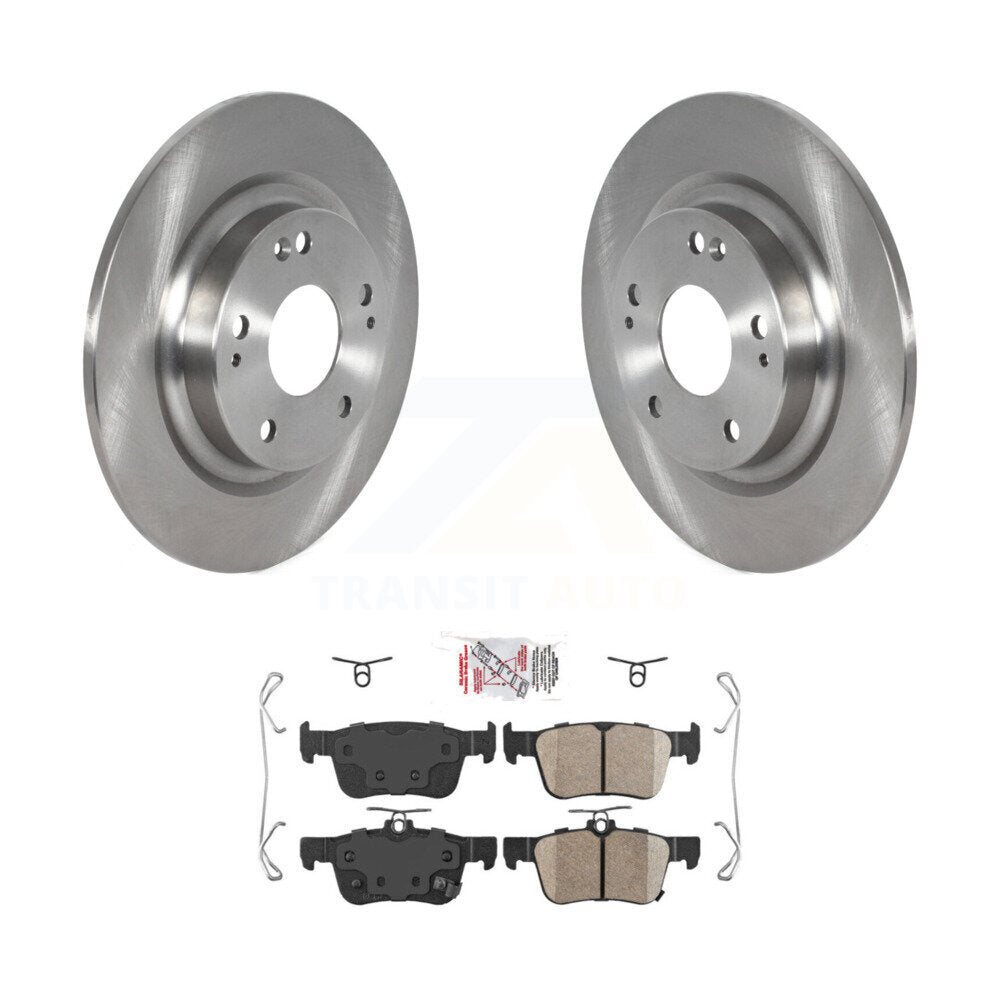 Rear Disc Brake Rotors And Ceramic Pads Kit For Honda Civic K8A-101183