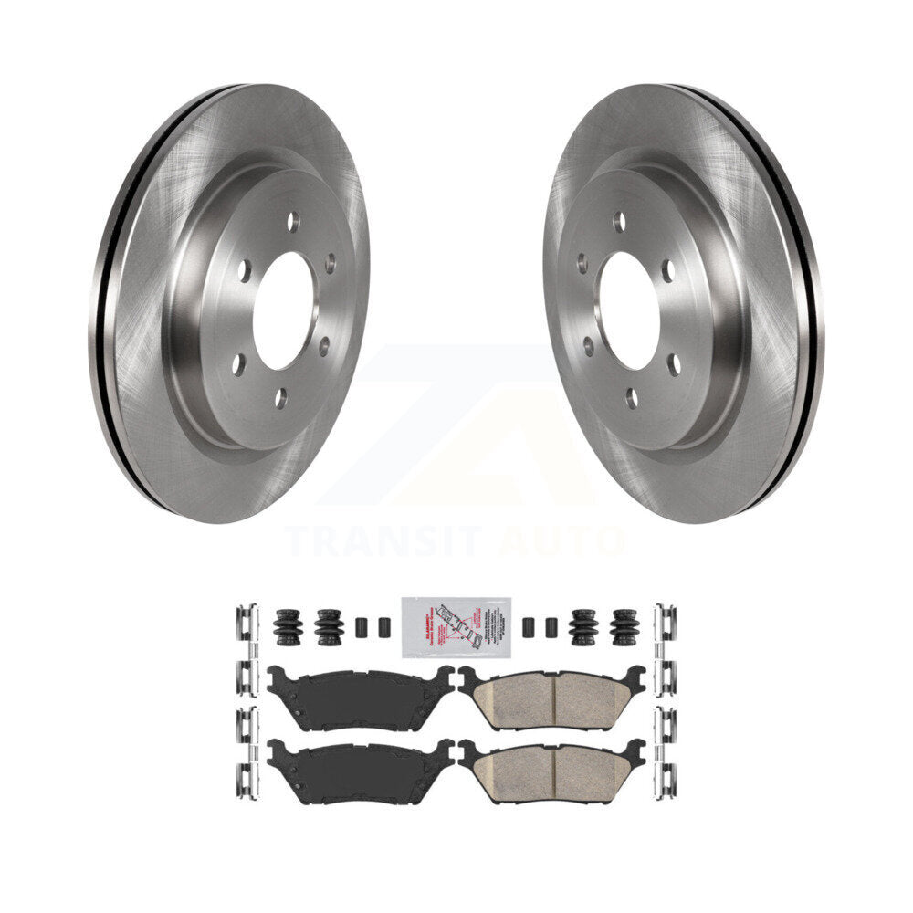 Rear Disc Brake Rotors And Ceramic Pads Kit For Ford F-150 Expedition Lincoln Navigator K8A-101187