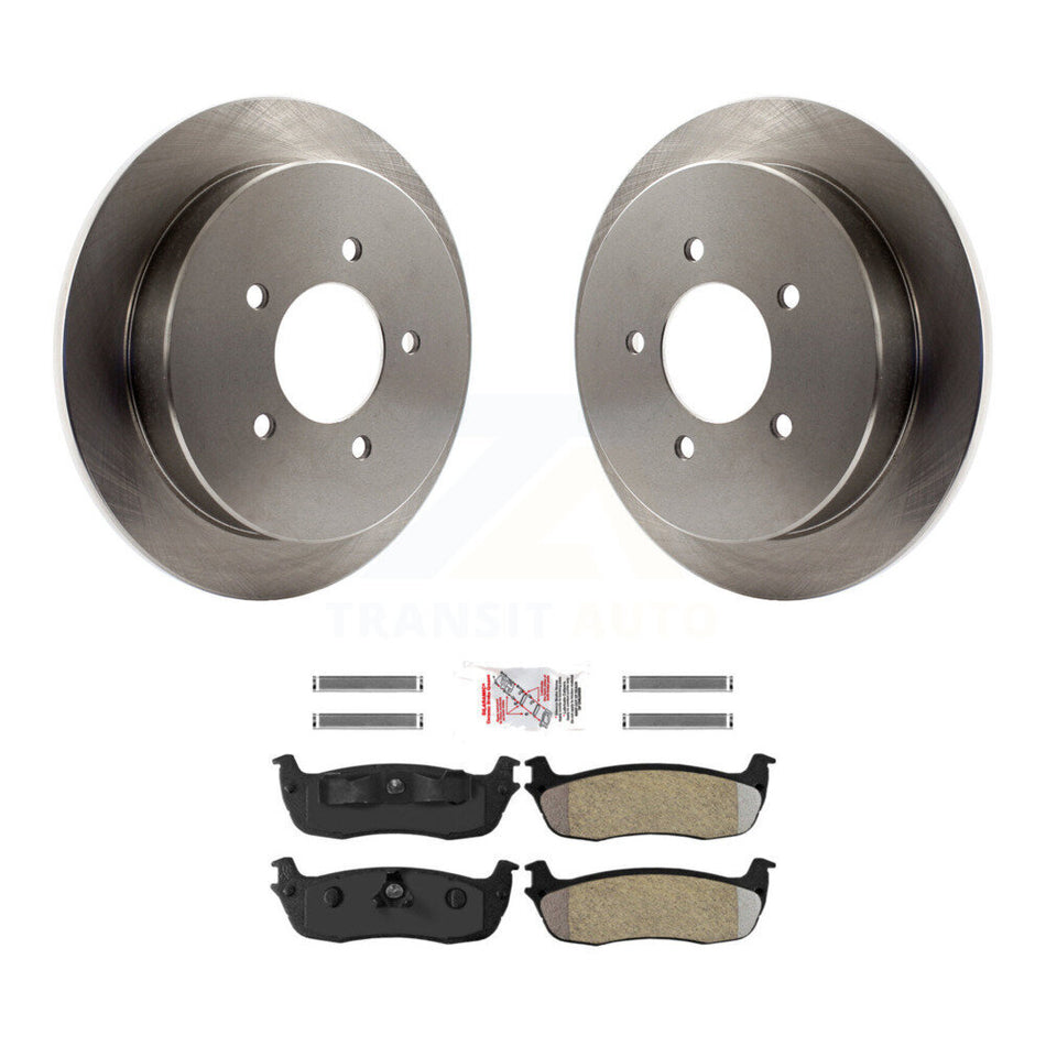 Rear Disc Brake Rotor & Semi-Metallic Pad Kit For Ford F-150 Expedition Lincoln Navigator K8A-101221