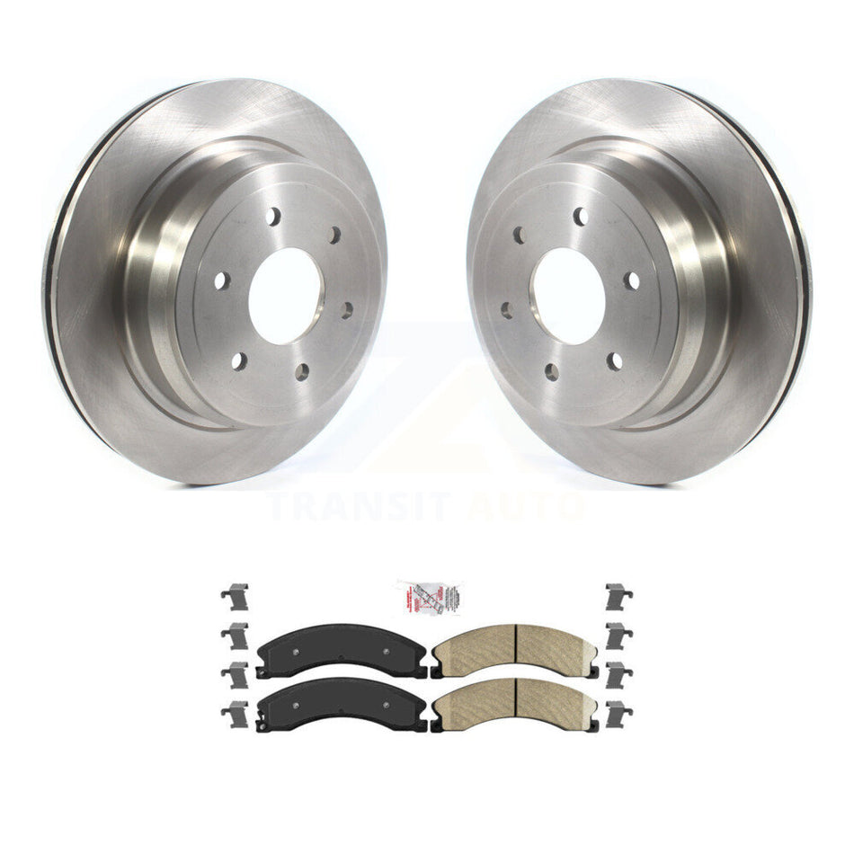 Rear Disc Brake Rotors And Ceramic Pads Kit For 2016-2024 Nissan TITAN XD K8A-101257