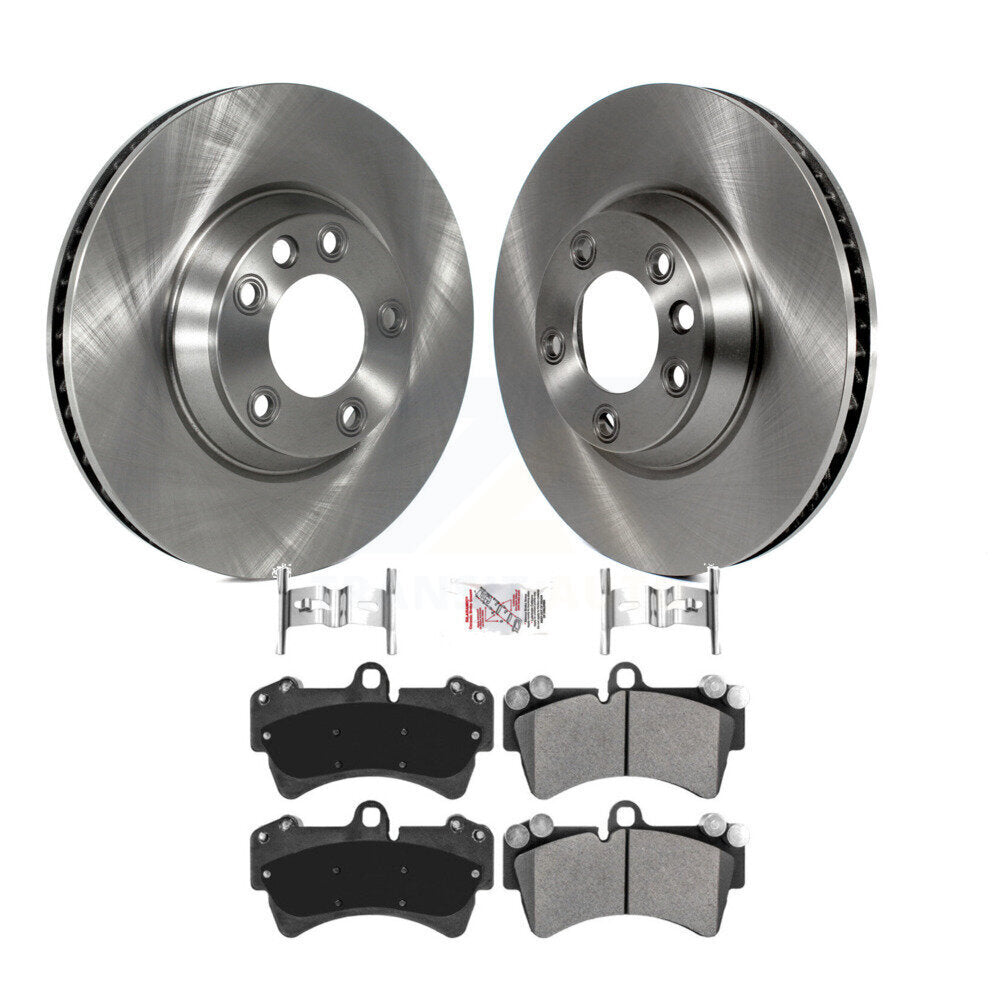 Front Brake Rotors & Semi-Metallic Pad Kit For Audi Q7 Porsche Cayenne Volkswagen Touareg K8A-101258