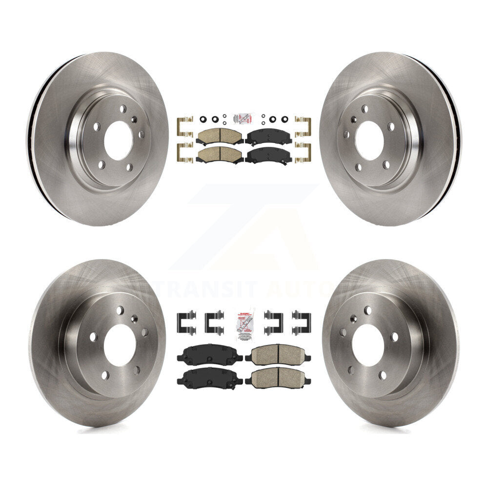 Front Rear Ceramic Pad And Disc Brake Rotors Kit For 2006-2011 Buick Lucerne Cadillac DTS K8A-101284