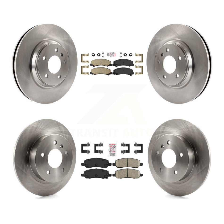 Front Rear Ceramic Pad And Disc Brake Rotors Kit For 2006-2011 Buick Lucerne Cadillac DTS K8A-101284