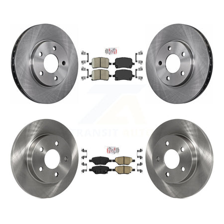 Front Rear Ceramic Pad & Brake Rotors Kit For 2004-2005 Chevrolet Malibu Drum rear brakes K8A-101289