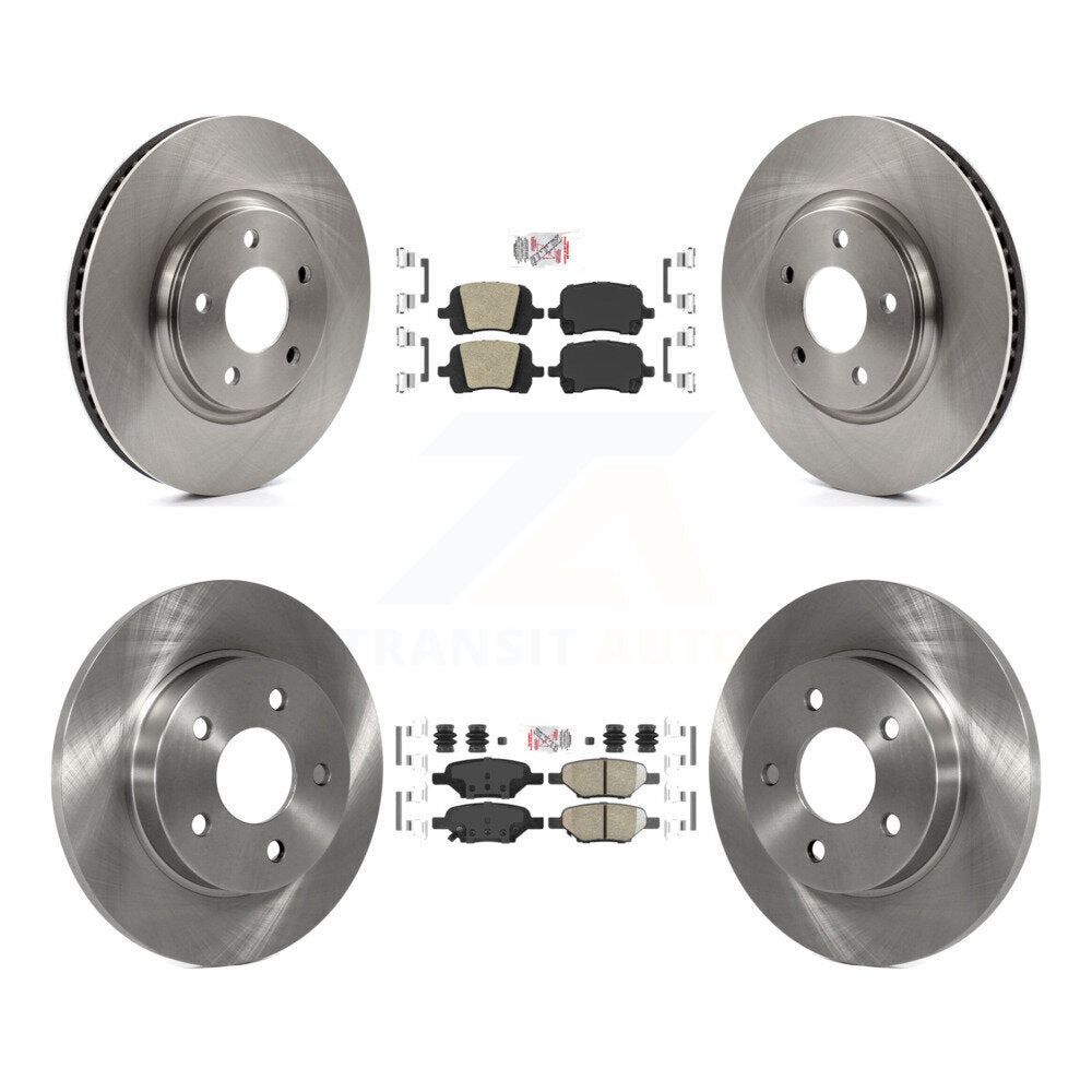 Front Rear Ceramic Pad & Brake Rotor Kit For Chevrolet Malibu Pontiac G6 Cobalt G5 Saturn K8A-101294