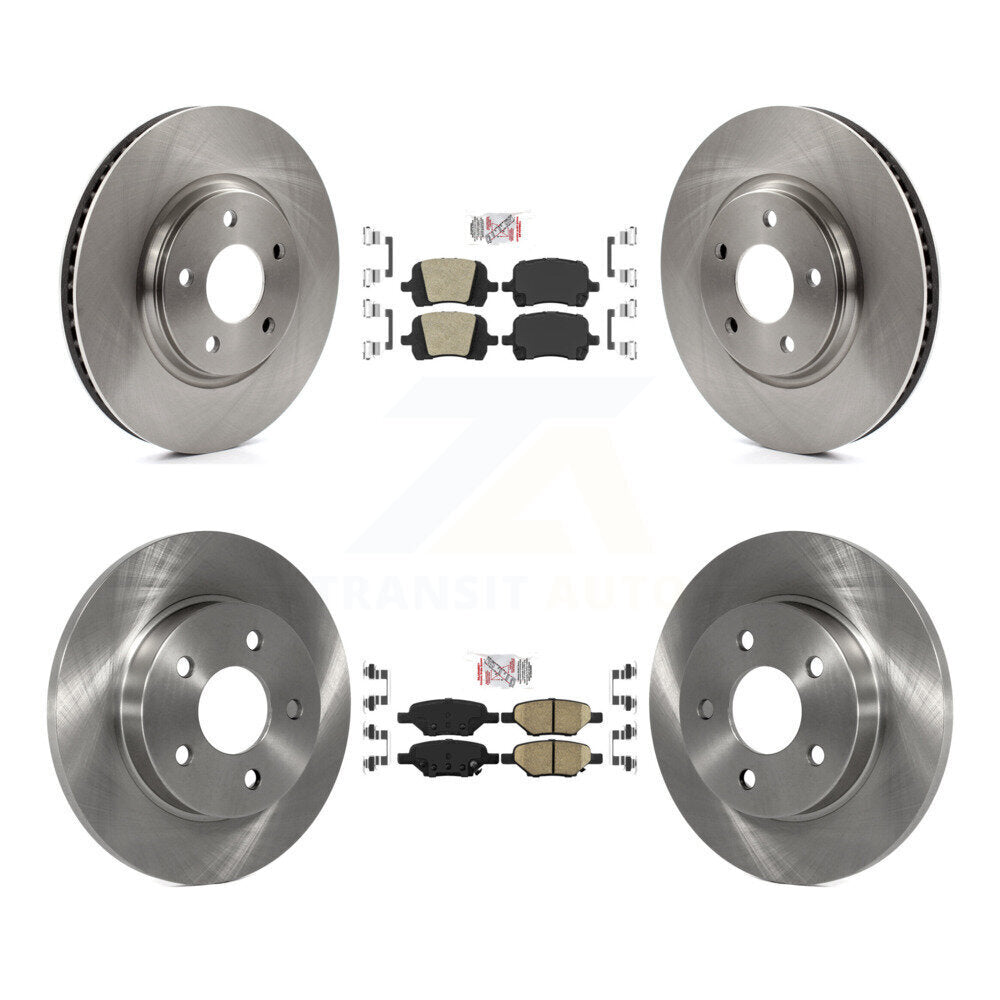 Front Rear Ceramic Pad & Brake Rotor Kit For Chevrolet Malibu Pontiac G6 Cobalt G5 Saturn K8A-101295