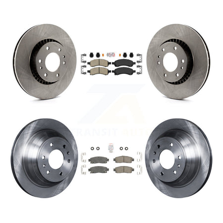 Front Rear Ceramic Pad & Brake Rotor Kit For Chevrolet Trailblazer GMC Envoy XL EXT Buick K8A-101301