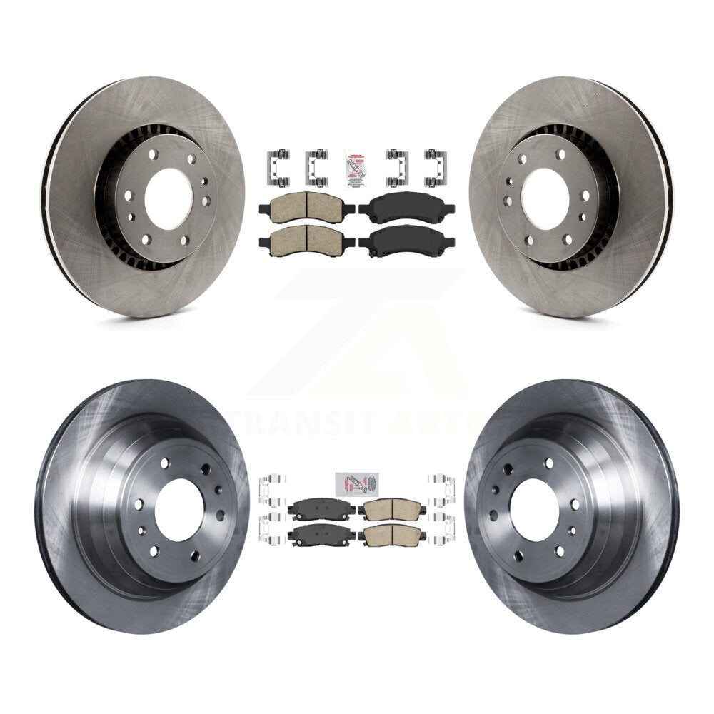 Front Rear Ceramic Pad & Brake Rotor Kit For Chevrolet Trailblazer GMC Envoy XL EXT Buick K8A-101302