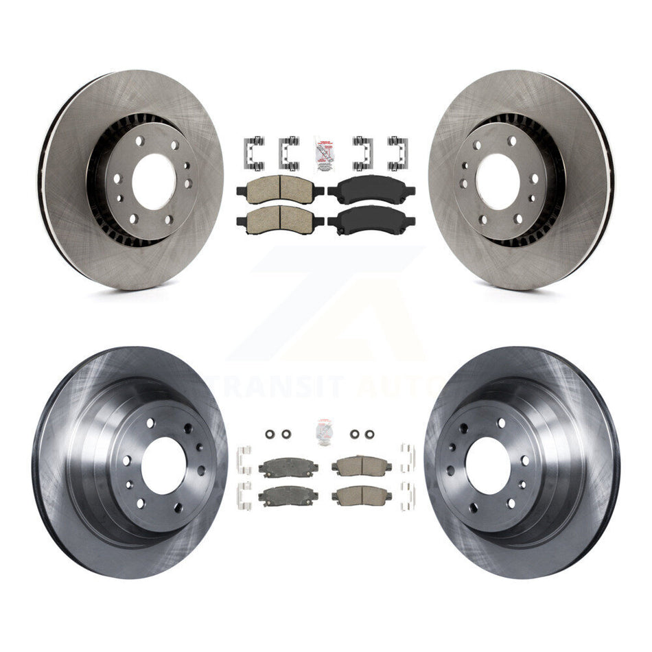 Front Rear Ceramic Pad & Brake Rotor Kit For Chevrolet Trailblazer GMC Envoy XL EXT Buick K8A-101303