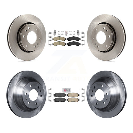 Front Rear Ceramic Pad Disc Brake Rotors Kit For 2006 Isuzu Ascender With 3rd Row Seating K8A-101304