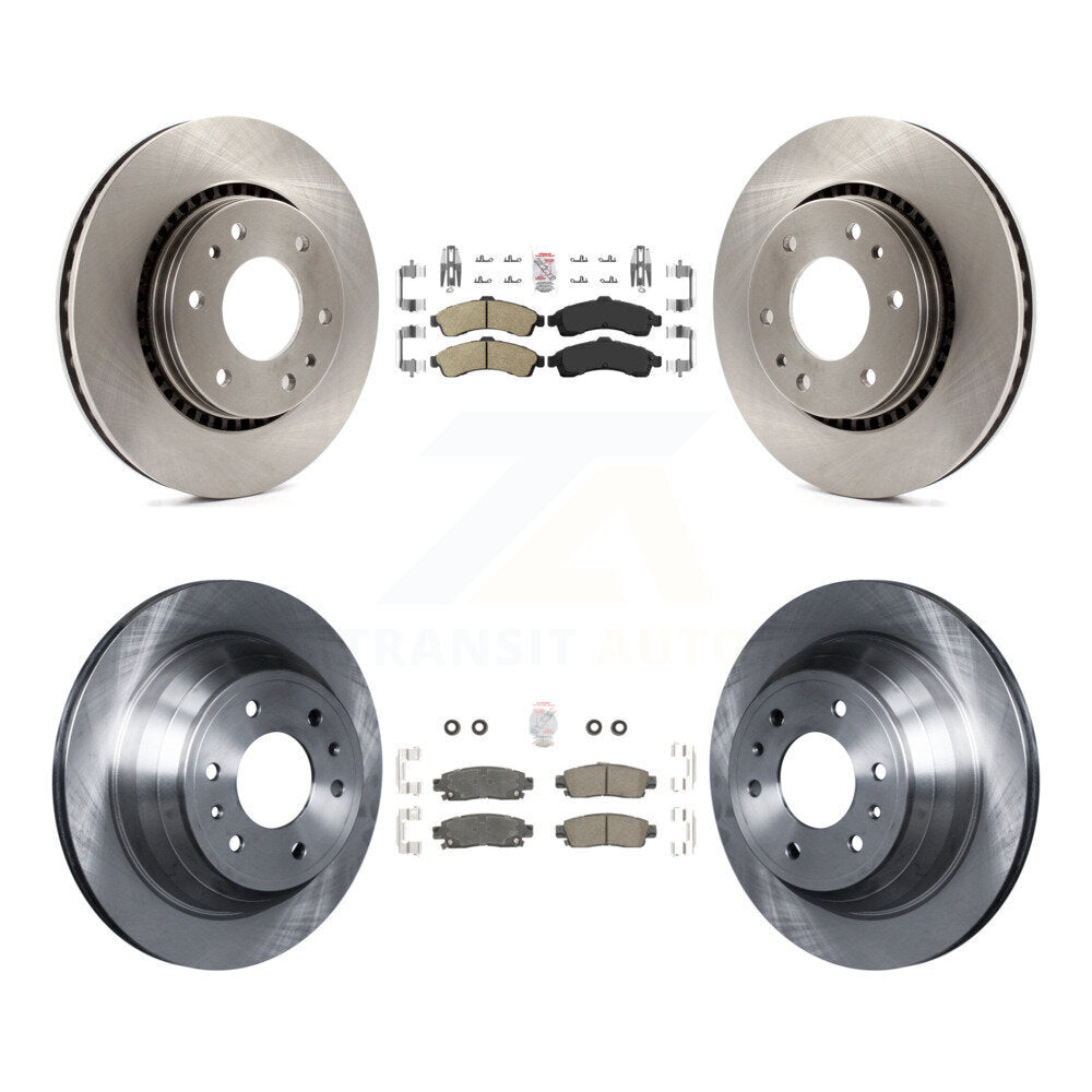 Front Rear Ceramic Pad Disc Brake Rotors Kit For 2006 Isuzu Ascender With 3rd Row Seating K8A-101305