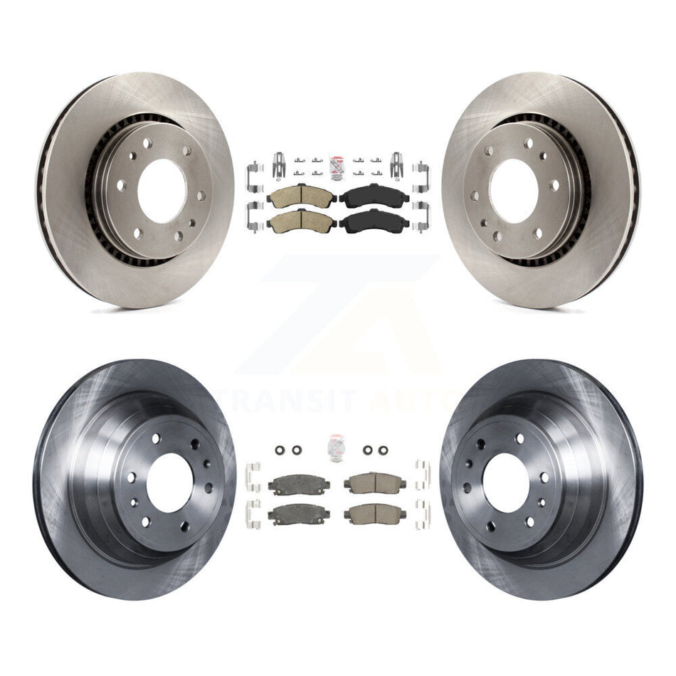 Front Rear Ceramic Pad Disc Brake Rotors Kit For 2006 Isuzu Ascender With 3rd Row Seating K8A-101305