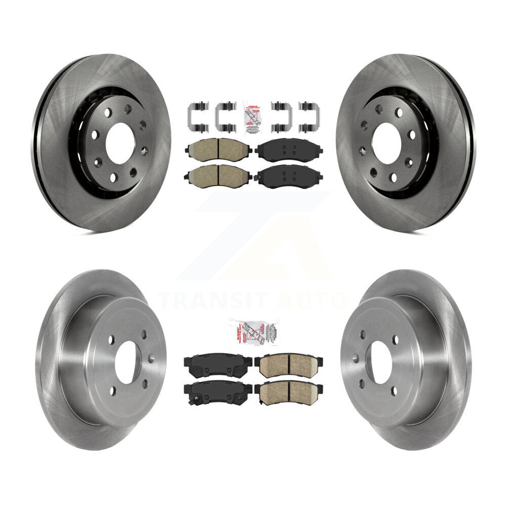 Front Semi-Metallic Rear Ceramic Pads And Disc Brake Rotors Kit For Chevrolet Spark EV K8A-101309