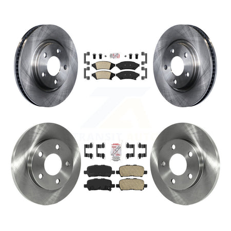 Front Rear Ceramic Pad Disc Brake Rotors Kit For Buick LaCrosse Pontiac Grand Prix Allure K8A-101320