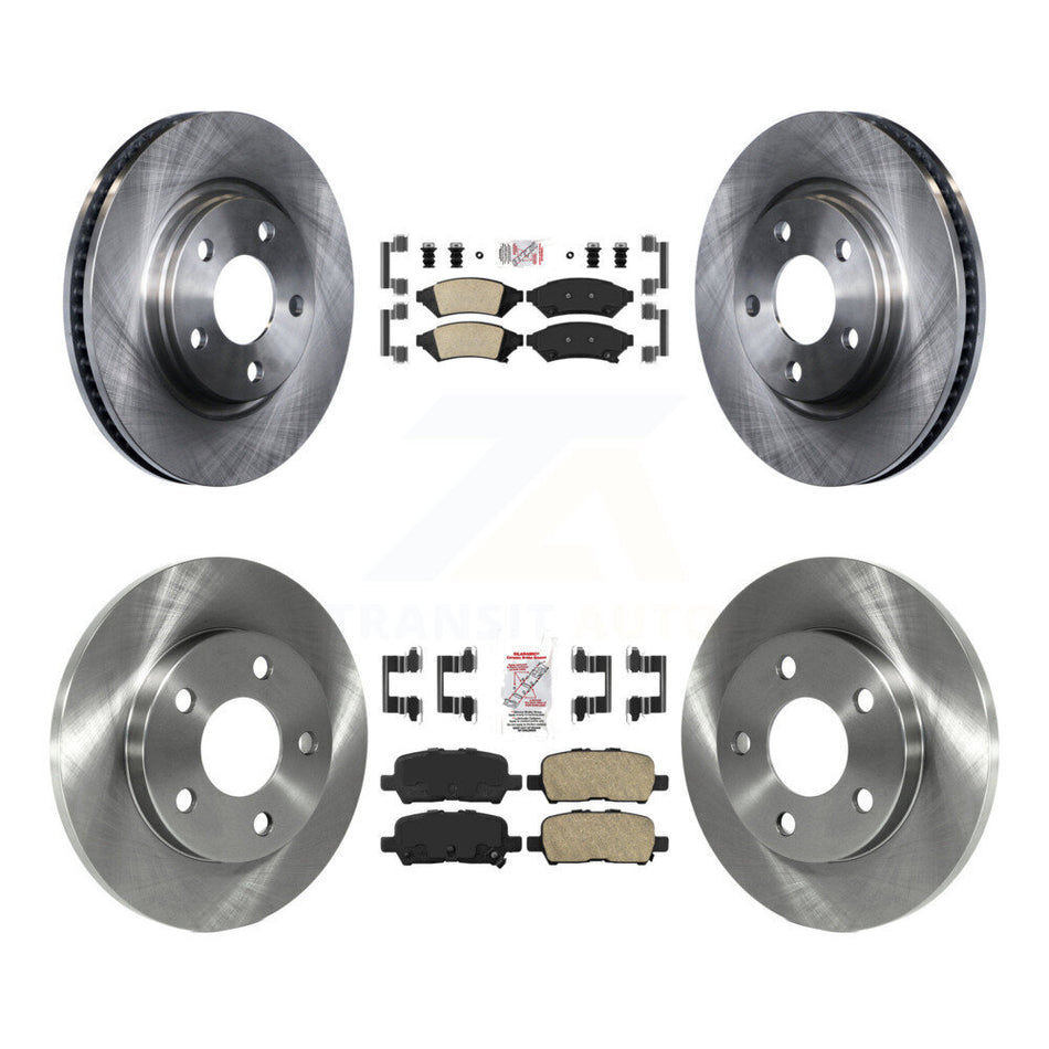 Front Rear Ceramic Pad Disc Brake Rotors Kit For Buick LaCrosse Pontiac Grand Prix Allure K8A-101320