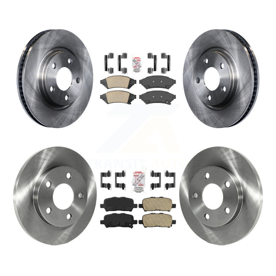 Front Rear Ceramic Pad Disc Brake Rotors Kit For Buick LaCrosse Pontiac Grand Prix Allure K8A-101322
